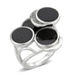 MATK3821 - High polished (no plating) Stainless Steel Ring with AAA Grade CZ in Clear