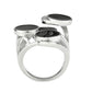 MATK3821 - High polished (no plating) Stainless Steel Ring with AAA Grade CZ in Clear