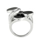 MATK3821 - High polished (no plating) Stainless Steel Ring with AAA Grade CZ in Clear
