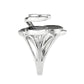MATK3821 - High polished (no plating) Stainless Steel Ring with AAA Grade CZ in Clear