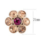 MATK3824 - IP Rose Gold(Ion Plating) Stainless Steel Ring with Top Grade Crystal in MultiColor