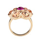 MATK3824 - IP Rose Gold(Ion Plating) Stainless Steel Ring with Top Grade Crystal in MultiColor