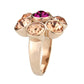 MATK3824 - IP Rose Gold(Ion Plating) Stainless Steel Ring with Top Grade Crystal in MultiColor