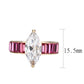 MATK3825 - IP Rose Gold(Ion Plating) Stainless Steel Ring with AAA Grade CZ in Clear