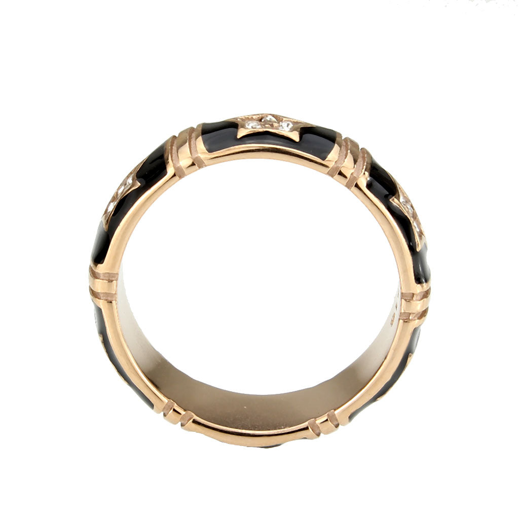 MATK3826 - IP Rose Gold(Ion Plating) Stainless Steel Ring with Top Grade Crystal in Clear