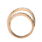 MATK3828 - IP Rose Gold(Ion Plating) Stainless Steel Ring with Top Grade Crystal in Fireopal