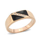 MATK3831 - IP Rose Gold(Ion Plating) Stainless Steel Ring with Top Grade Crystal in Clear