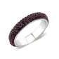 MATK3837 - High polished (no plating) Stainless Steel Ring with Top Grade Crystal  in Amethyst(204)