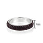 MATK3837 - High polished (no plating) Stainless Steel Ring with Top Grade Crystal  in Amethyst(204)