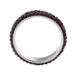 MATK3837 - High polished (no plating) Stainless Steel Ring with Top Grade Crystal  in Amethyst(204)