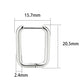 MATK3841 - High Polished Minimalist Stainless Steel Earrings