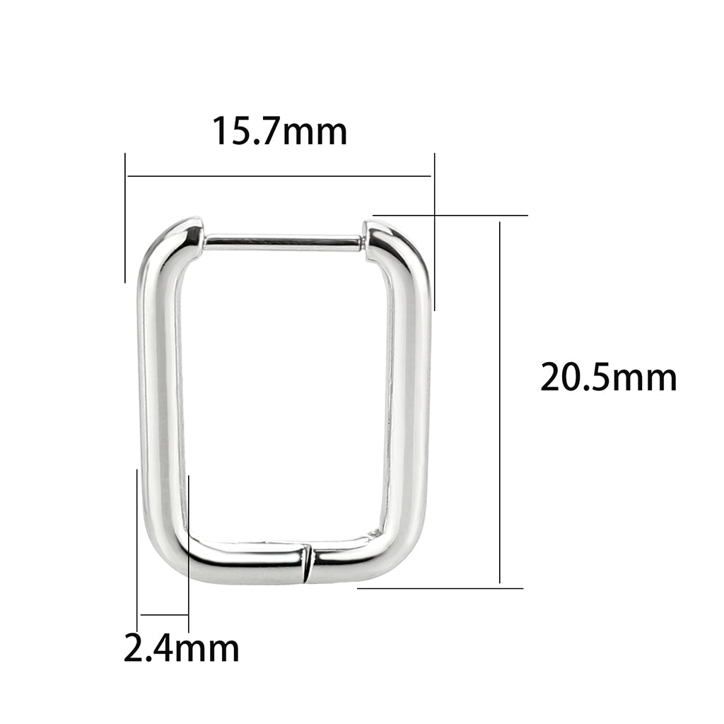 MATK3841 - High Polished Minimalist Stainless Steel Earrings