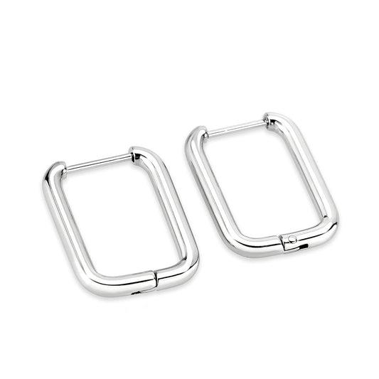 MATK3841 - High Polished Minimalist Stainless Steel Earrings