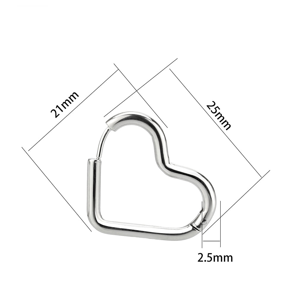 MATK3842 - High Polished Minimalist Stainless Steel Earrings