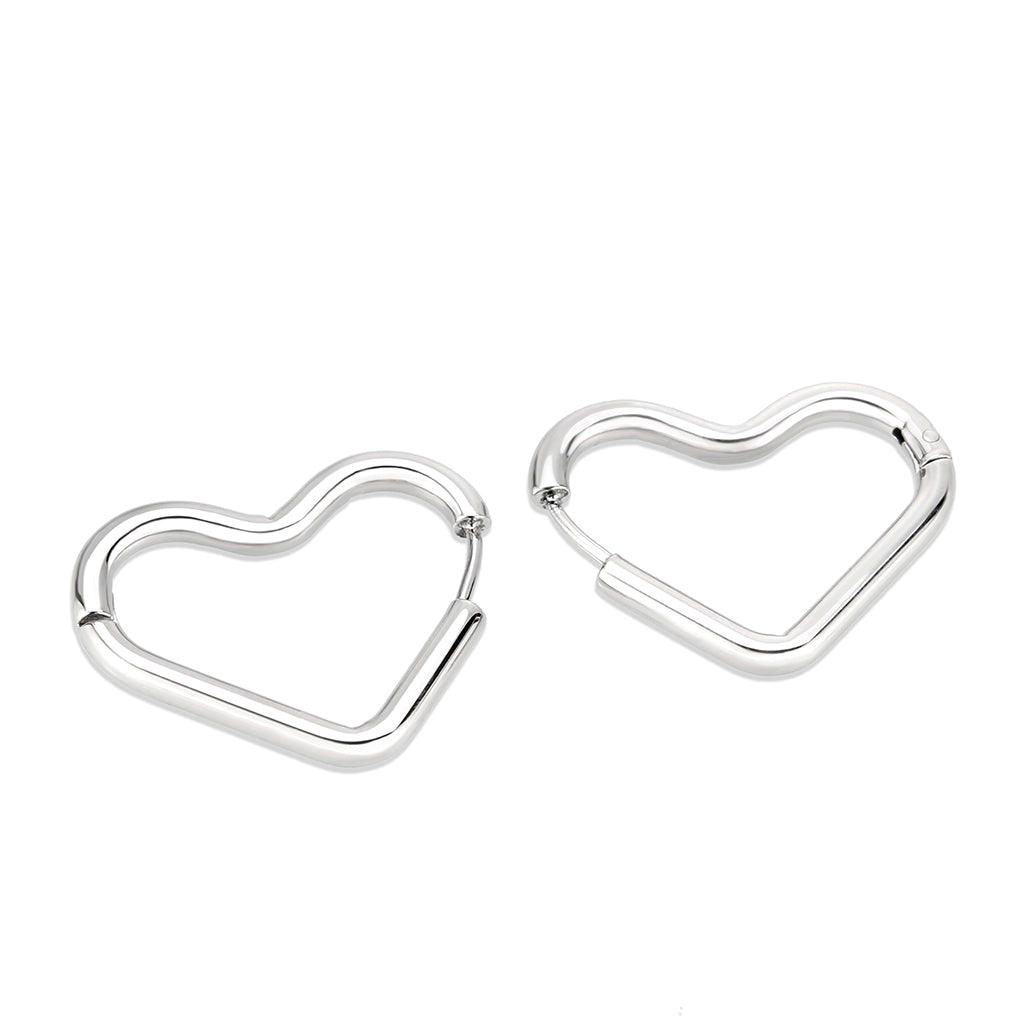 MATK3842 - High Polished Minimalist Stainless Steel Earrings