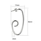 MATK3843 - High Polished Minimalist Stainless Steel Earrings