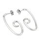 MATK3843 - High Polished Minimalist Stainless Steel Earrings