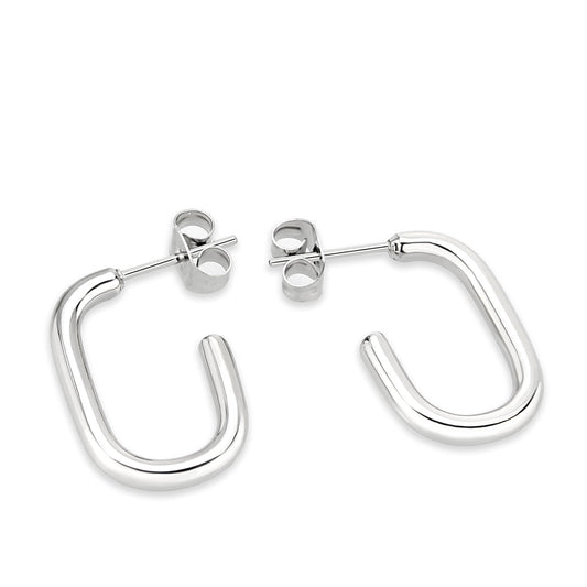 MATK3846 - High Polished Minimalist Stainless Steel Earrings