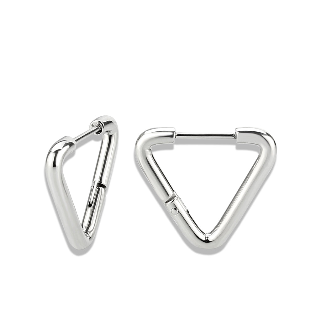 MATK3847 - High Polished Minimalist Stainless Steel Earrings