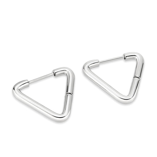 MATK3847 - High Polished Minimalist Stainless Steel Earrings
