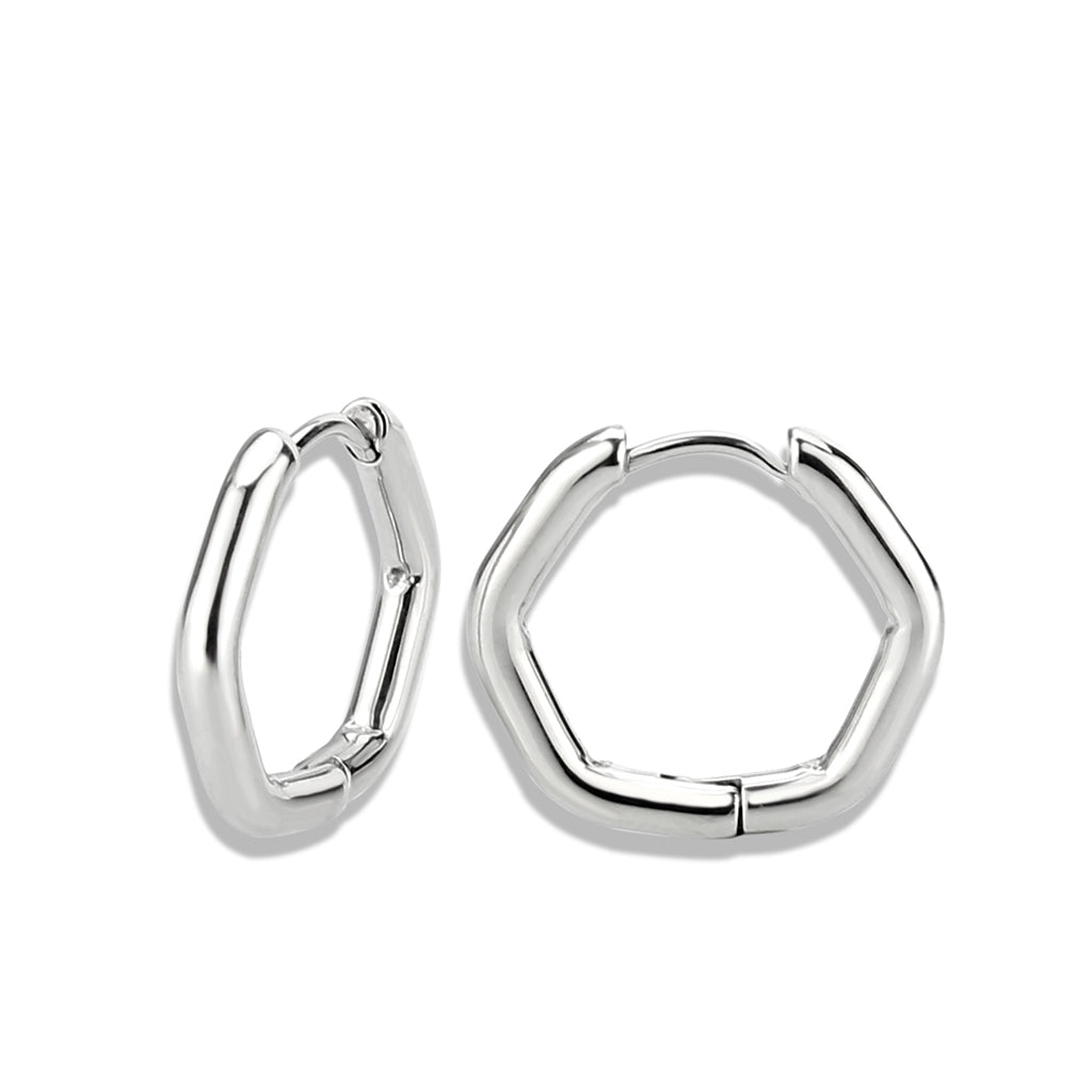 MATK3849 - High Polished Minimalist Stainless Steel Earrings