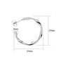 MATK3850 - High Polished Minimalist Stainless Steel Earrings