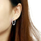MATK3850 - High Polished Minimalist Stainless Steel Earrings