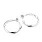 MATK3850 - High Polished Minimalist Stainless Steel Earrings