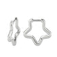 MATK3851 - High Polished Minimalist Stainless Steel Earrings