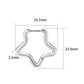 MATK3851 - High Polished Minimalist Stainless Steel Earrings