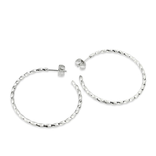 MATK3852 - High Polished Minimalist Stainless Steel Earrings