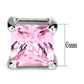 MATK3W538 - High polished (no plating) Stainless Steel Earring with AAA Grade CZ in Rose