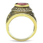 MATK414703G - IP Gold(Ion Plating) Stainless Steel Ring with Synthetic Synthetic Glass in Siam