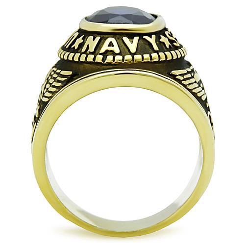MATK414707G - IP Gold(Ion Plating) Stainless Steel Ring with Synthetic Synthetic Glass in Montana