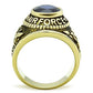 MATK414708G - IP Gold(Ion Plating) Stainless Steel Ring with Synthetic Synthetic Glass in Montana