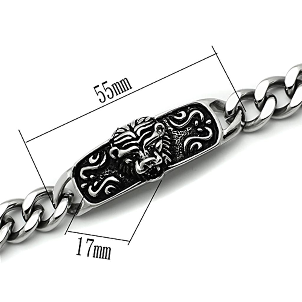 MATK436 - High polished (no plating) Stainless Steel Bracelet with No Stone