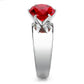 MATK52007 - High polished (no plating) Stainless Steel Ring with Synthetic Synthetic Glass in Siam