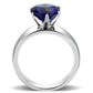 MATK52009 - High polished (no plating) Stainless Steel Ring with Synthetic Synthetic Glass in Montana
