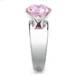 MATK52010 - High polished (no plating) Stainless Steel Ring with AAA Grade CZ  in Rose