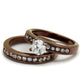 MATK8X003LC - IP Coffee light Stainless Steel Ring with AAA Grade CZ  in Clear