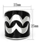 MATK926 - High polished (no plating) Stainless Steel Ring with Epoxy  in Jet