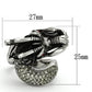 MATK934 - High polished (no plating) Stainless Steel Ring with Top Grade Crystal  in Siam