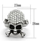 MATK935 - High polished (no plating) Stainless Steel Ring with Top Grade Crystal  in Clear