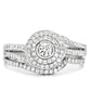 MATS001 - Rhodium 925 Sterling Silver Ring with AAA Grade CZ  in Clear