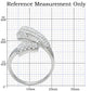 MATS014 - Rhodium 925 Sterling Silver Ring with AAA Grade CZ  in Clear
