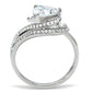 MATS020 - Rhodium 925 Sterling Silver Ring with AAA Grade CZ  in Clear