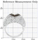 MATS022 - Rhodium + Ruthenium 925 Sterling Silver Ring with AAA Grade CZ  in Brown