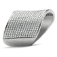 MATS027 - Rhodium 925 Sterling Silver Ring with AAA Grade CZ  in Clear