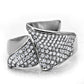 MATS032 - Rhodium 925 Sterling Silver Ring with AAA Grade CZ  in Clear