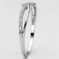 MATS074 - Rhodium 925 Sterling Silver Ring with AAA Grade CZ  in Clear